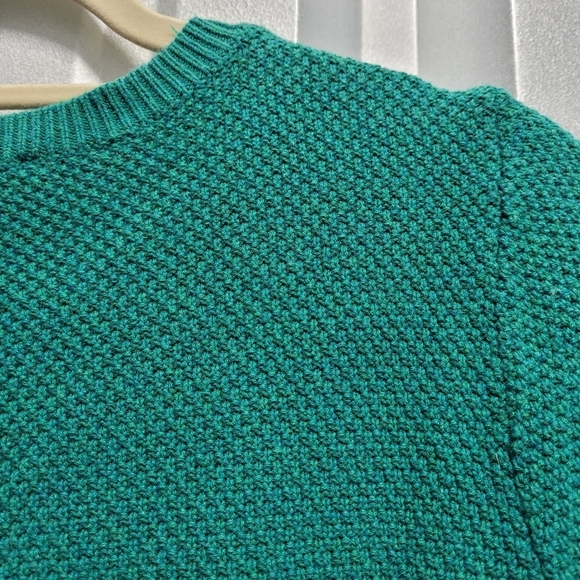 Loft Women's Size Small Green Knit Crew Neck Sweater Comfortable Textured - Picture 7 of 13